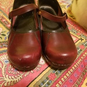 Sanita Ox Blood Maryjane Clogs